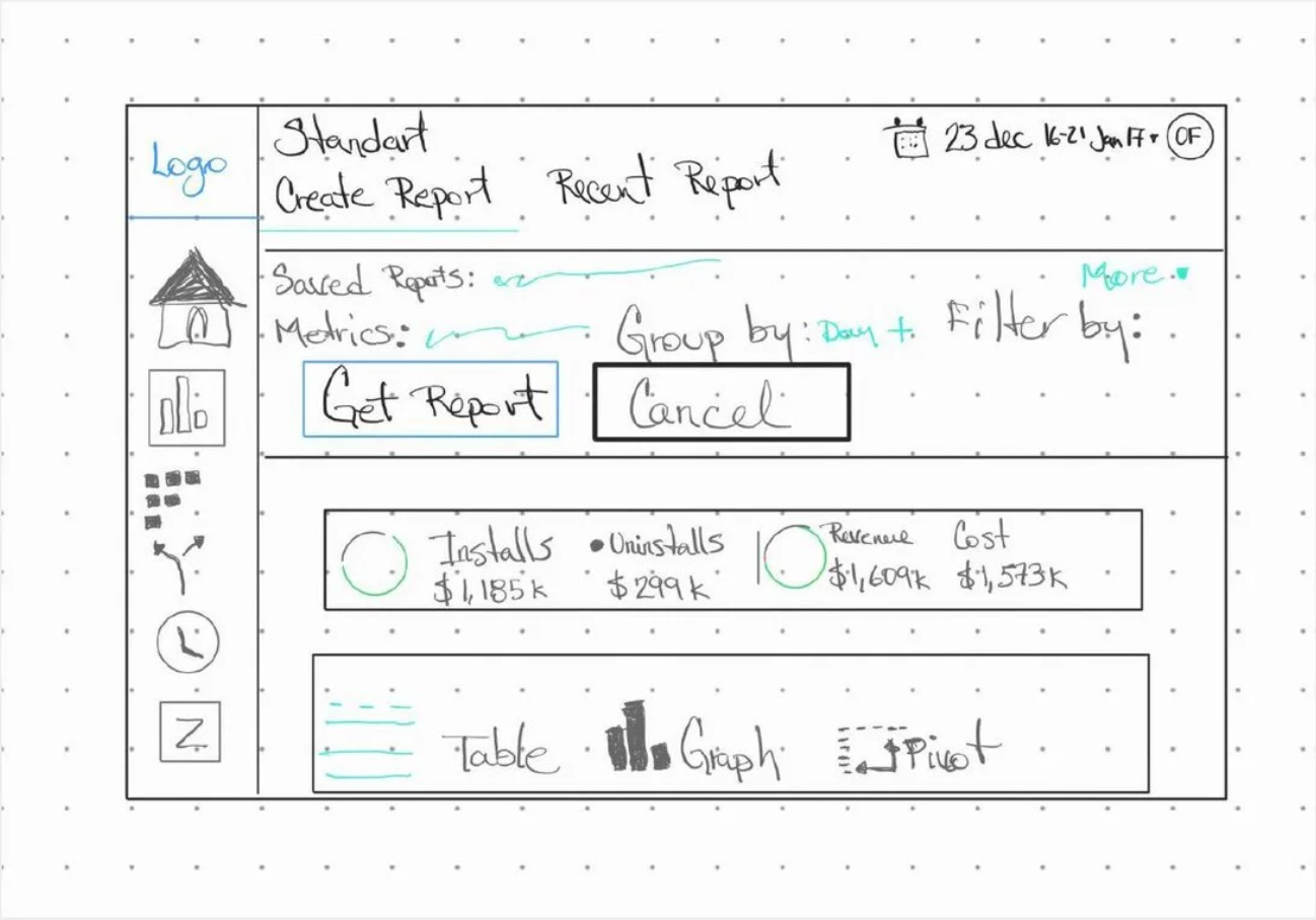Low fidelity wireframe 1