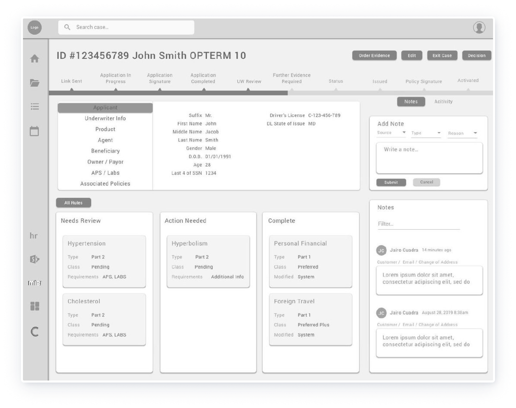 Mid fidelity wireframe 1