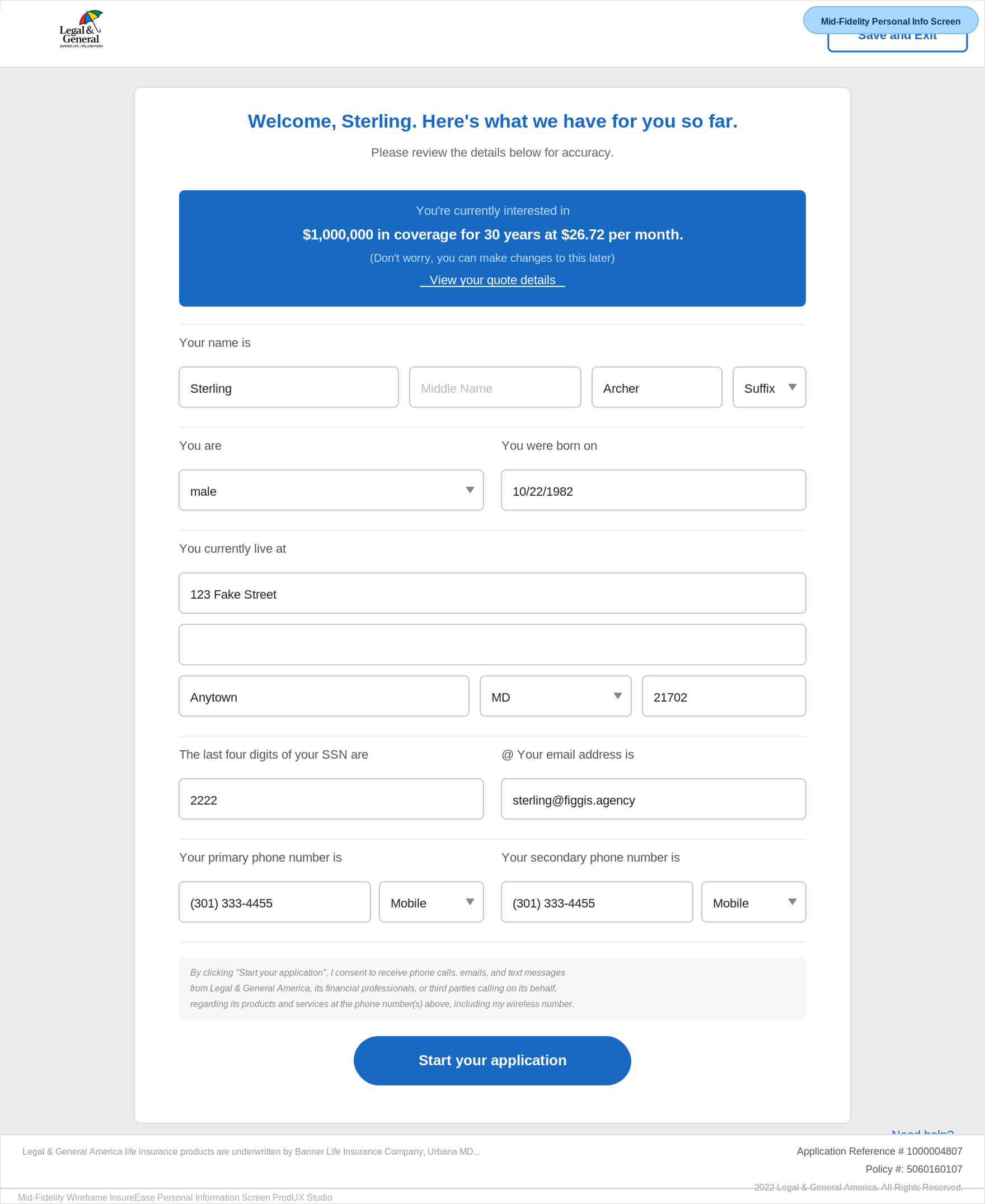 Mid fidelity wireframe 1