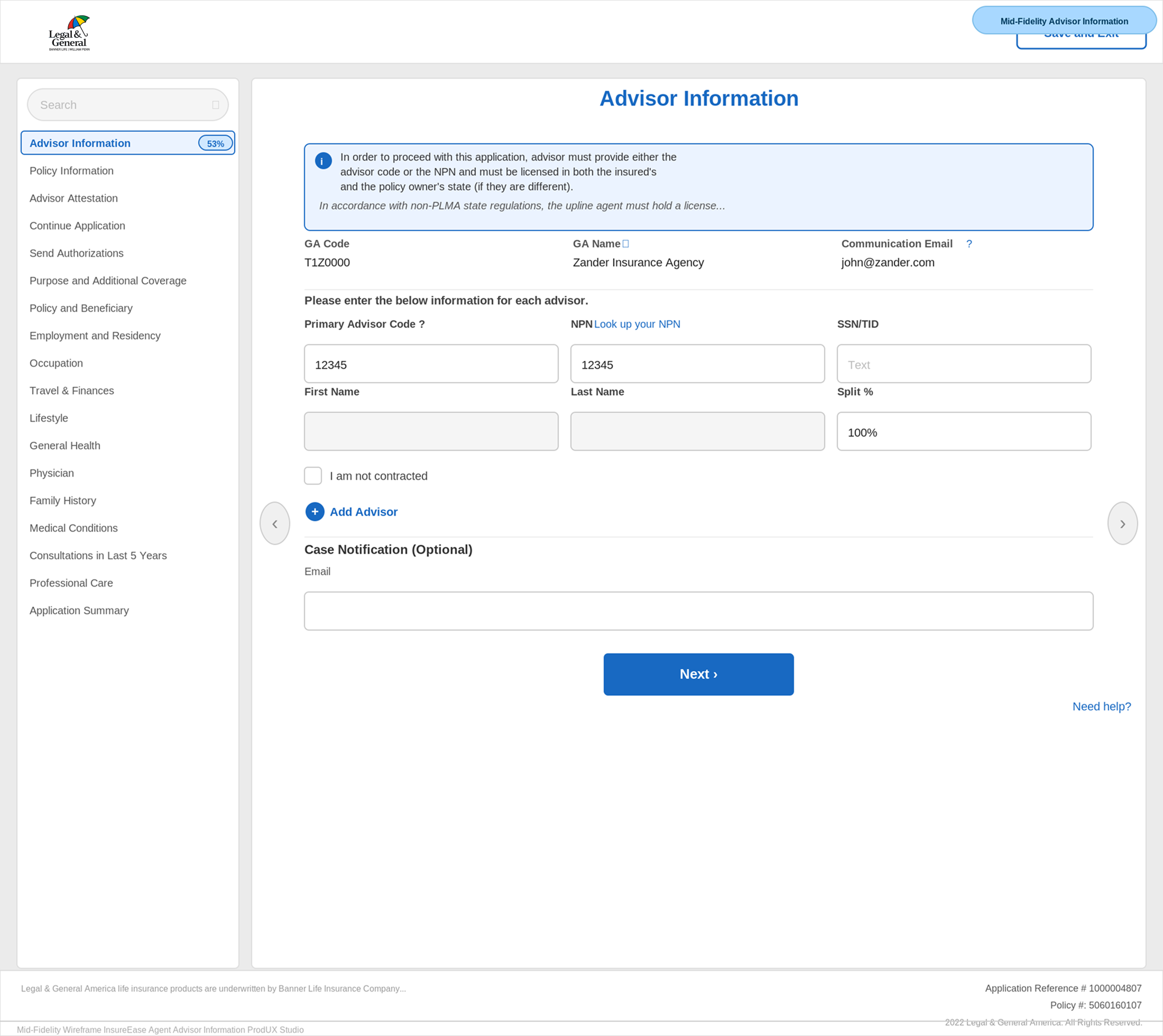 Mid fidelity wireframe 1